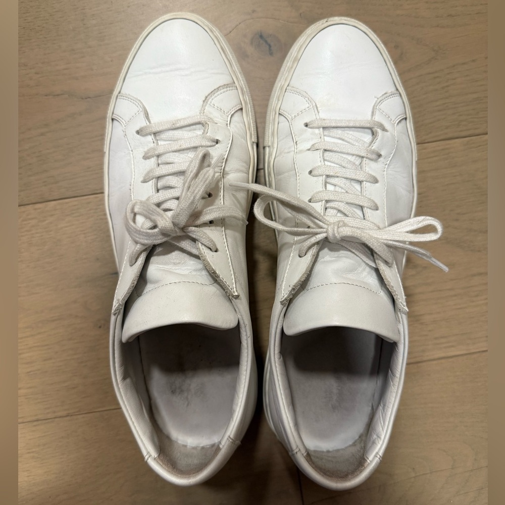 Men's Common Projects White Leather Sneakers